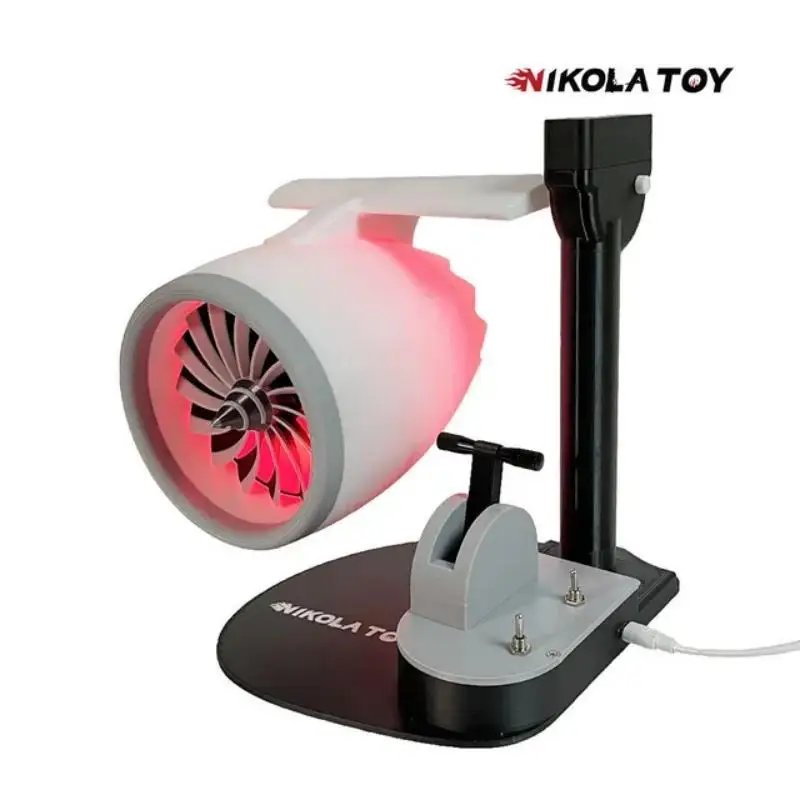 Desktop Turbofan Fan Gaming Room Ventilator Glowing Aircraft Propeller Design System Jet Turbo Cool Cooling Ventilator 3D Print